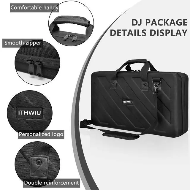 Alt view image 3 of 7 - Lightweight Molded Hard Storage Case Fits Pioneer DDJ 1000, 1000SRT DJ Controllers Carrying Case Black