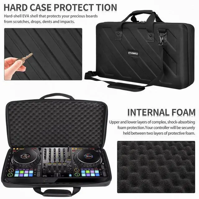 Alt view image 4 of 7 - Lightweight Molded Hard Storage Case Fits Pioneer DDJ 1000, 1000SRT DJ Controllers Carrying Case Black