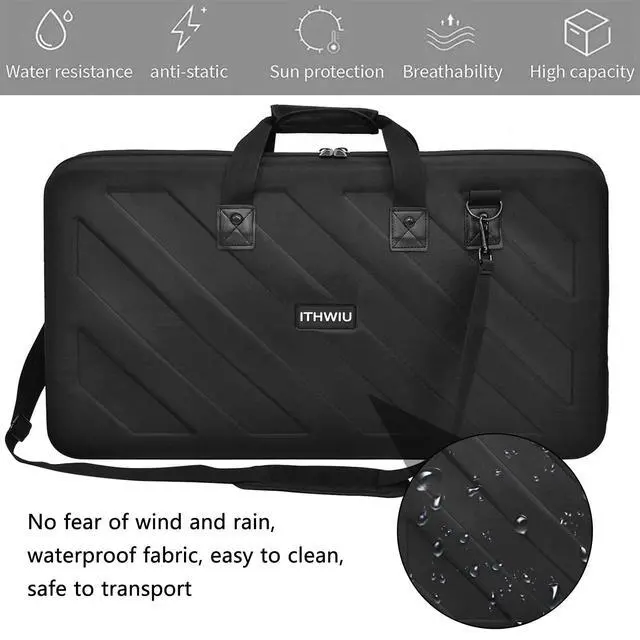 Alt view image 5 of 7 - Lightweight Molded Hard Storage Case Fits Pioneer DDJ 1000, 1000SRT DJ Controllers Carrying Case Black