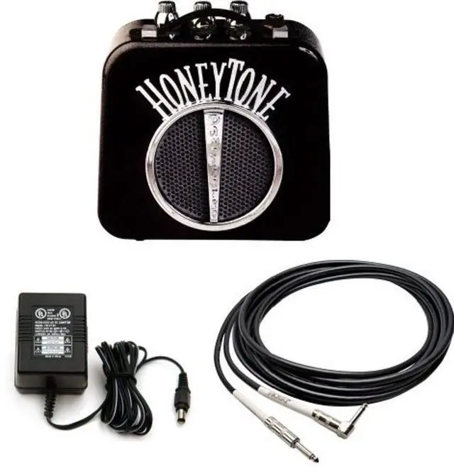 Main image of N10B Honey Tone Mini Amp in Black With 9V power Adapter and 5-Foot Right Angle Plug