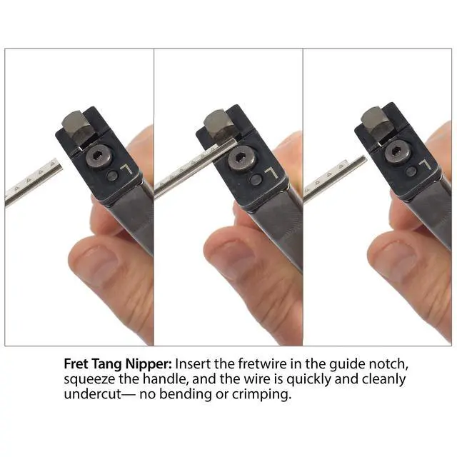Alt view image 3 of 4 - Fret Tang Nipper - Guitar Fretwire Undercutting Tool with Interchangeable Tables for Bound & Unbound Fretboards - Professional Luthier Fretwork Tool