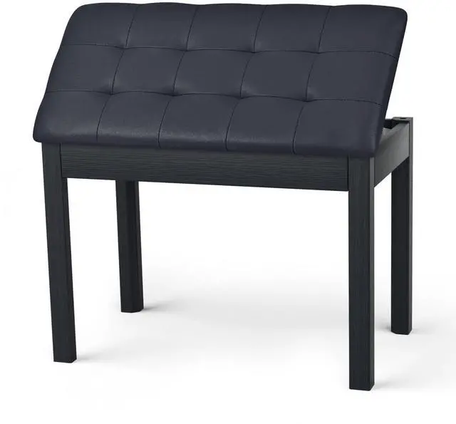 Main image of Duet Piano Bench Wooden Keyboard Bench with Storage Compartment, 29'' Piano Chair Seat with Padded Cushion, Long Piano Stool Black