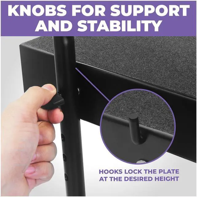 Alt view image 3 of 6 - Ergonomic Guitar Foot Stool Under Desk for Kids - Height Adjustable Elevated Piano Foot Rest- Piano Foot Rest for Beginners - Enhance Comfort and Improve Posture for Long Sessions