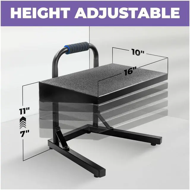 Alt view image 2 of 6 - Ergonomic Guitar Foot Stool Under Desk for Kids - Height Adjustable Elevated Piano Foot Rest- Piano Foot Rest for Beginners - Enhance Comfort and Improve Posture for Long Sessions