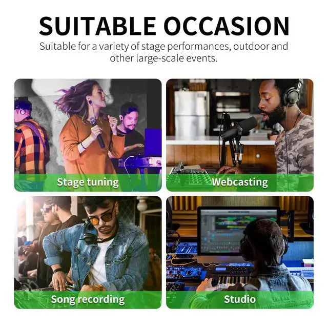 Alt view image 7 of 7 - 8 Channel Audio Mixer,Professional Digital Sound Board DJ Mixer(CT80) | 48V Phantom Digital Effect,3-band EQ,Bluetooth DJ Mixing Console System,Sound Mixer for PC Podcast Studio Streaming Recording
