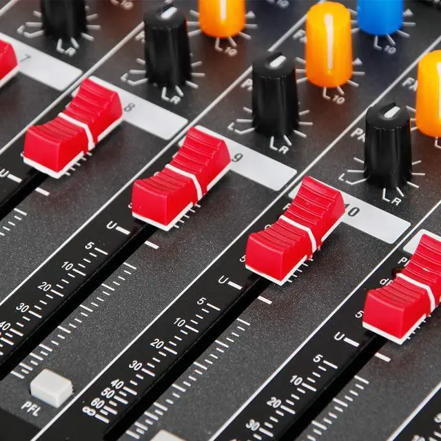 Alt view image 5 of 7 - Audio Mixer Professional 12 channel,DX12 Sound Board DJ Mixing Console System Interface USB MP3 Input Bluetooth 48V Phantom Power,Black, USB Audio Mixer for PC,for Studio Karaoke Live Music
