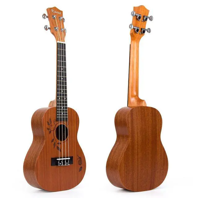 Alt view image 2 of 7 - Concert Ukulele Uke Acoustic Hawaiian Guitar 23 Inch 18 Frets Mahagany With Ukelele Bag and Tuner