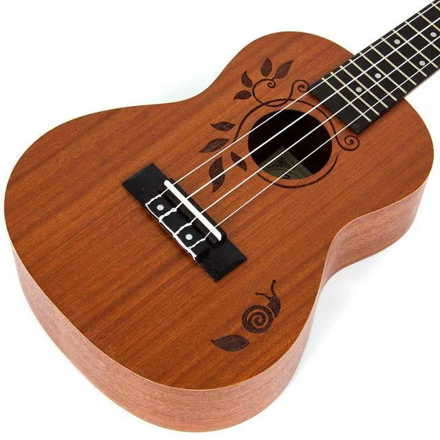Alt view image 5 of 7 - Concert Ukulele Uke Acoustic Hawaiian Guitar 23 Inch 18 Frets Mahagany With Ukelele Bag and Tuner