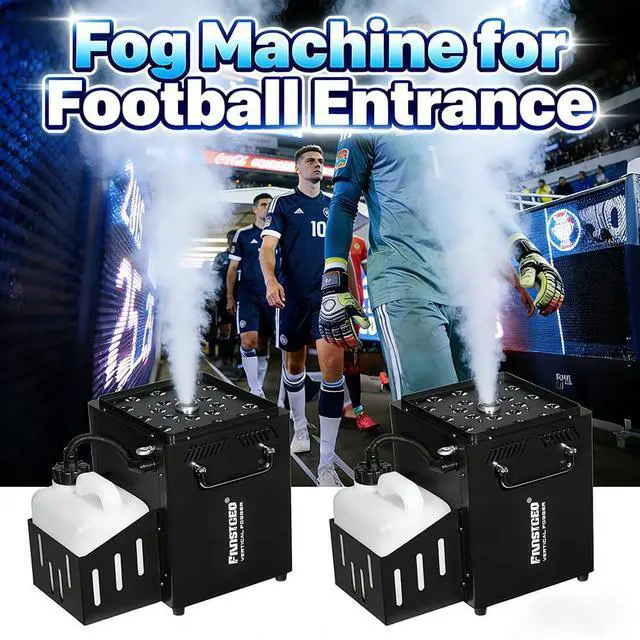 Alt view image 4 of 7 - Vertical Fog Machine 1800W with Remote & DMX Control, Timer | 8 Inner & 12 Outer Independent LEDs, Multi Light Modes for Stage Performances, Halloween, Gender Reveal Parties