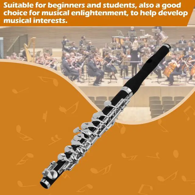Alt view image 4 of 7 - Segolike 1Set Piccolo Flute Instruments W/Wood Case Cleaning Cloth Screwdriver