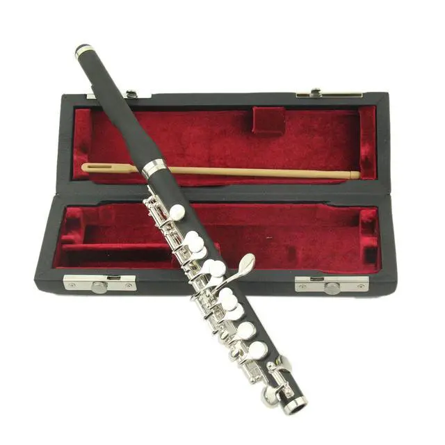 Alt view image 7 of 7 - Segolike 1Set Piccolo Flute Instruments W/Wood Case Cleaning Cloth Screwdriver