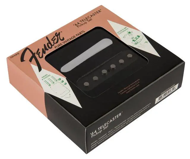 Alt view image 2 of 3 - Pure Vintage '64 Telecaster Pickup Set, Black and Chrome