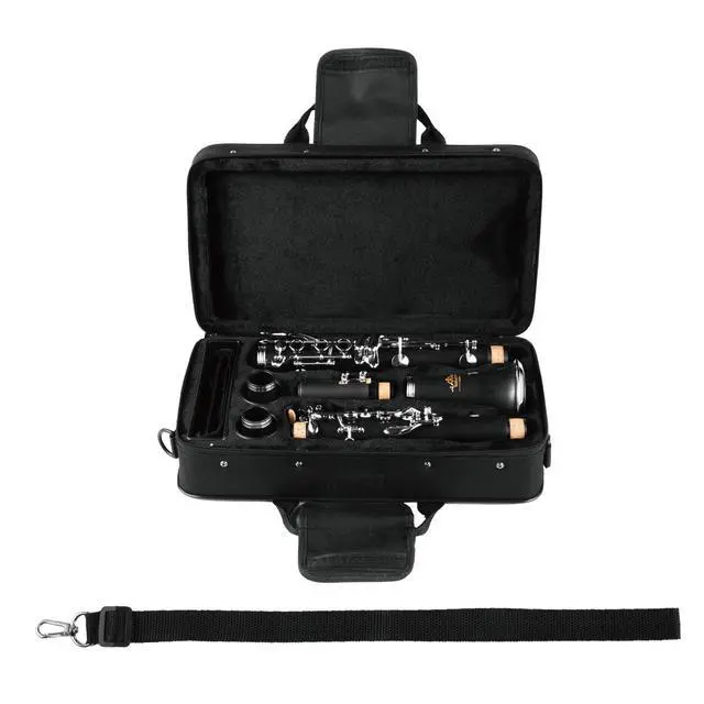 Alt view image 6 of 7 - YANASON Bb clarinet for beginners, Bb nickel-plated 17-keys clarinet, suitable for students, professionals, school bands with Hard Foam Case