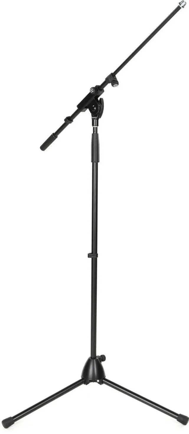 Main image of König & Meyer 21075.500.55 Tripod Microphone Stand - Adjustable Telescoping 1-Piece Boom Arm - Professional Grade - Heavy Duty with Folding Leg Base - German Made - Black