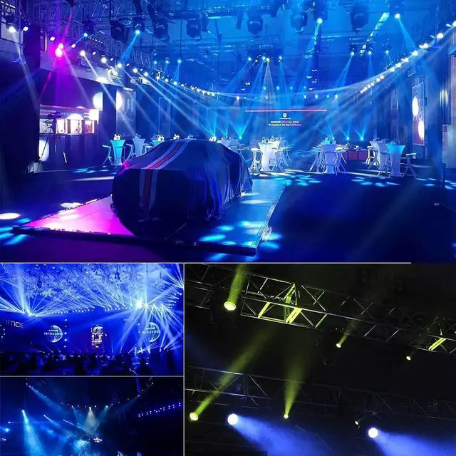 Alt view image 7 of 7 - LED Par Lights 54 x 1.5W, RGB Stage Lights DMX DJ Lighting Sound Activated with Stand, Strobe Light & Wash Par Lighting DMX for Parties, Church, Wedding, Bars, 4 Pack