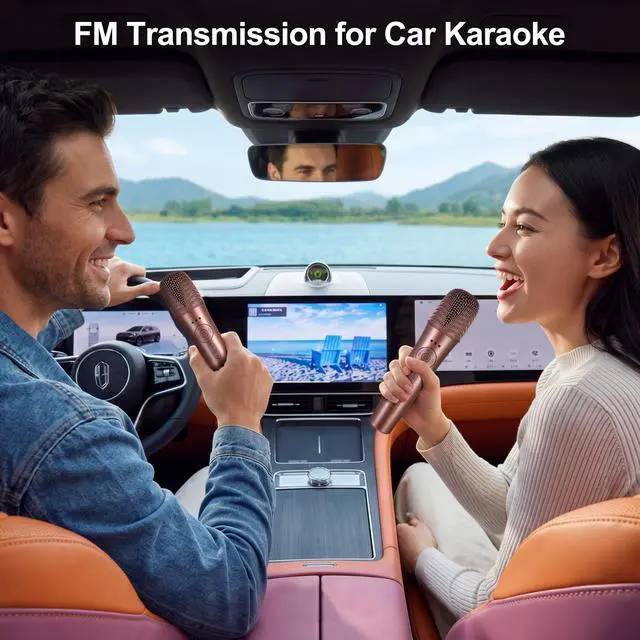 Alt view image 6 of 7 - AI Karaoke Microphone, Multifunctional Karaoke Machine & Multi-Pairing Converter, Auto-Vocal Removal/Sing-Along Feature