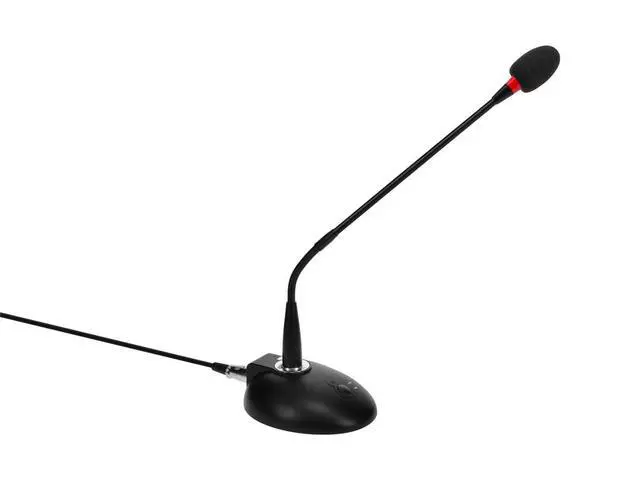 Alt view image 2 of 6 - Commercial Audio Desktop Paging Microphone with On/Off Button (No Logo),Black