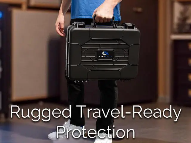 Alt view image 3 of 7 - DJ Mixer Case Compatible with Yamaha MG10XU, MG10, MG06 Hard Shell Audio Mixer Carrying Case with Customizable Pre-Diced Foam Interior and Cable Storage