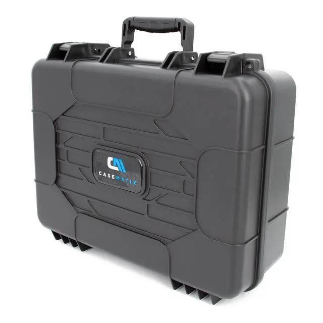 Alt view image 4 of 7 - DJ Mixer Case Compatible with Yamaha MG10XU, MG10, MG06 Hard Shell Audio Mixer Carrying Case with Customizable Pre-Diced Foam Interior and Cable Storage