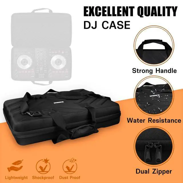 Alt view image 2 of 7 - DJ Case - 27.2"x15.7"x4" - Fits Pioneer DJ Controller RX,SX,SX2,SX3/DDJ-FLX6/Denon MC7000 - Hard Shell Traveling Case - EVA Protection - For DJ Equipment