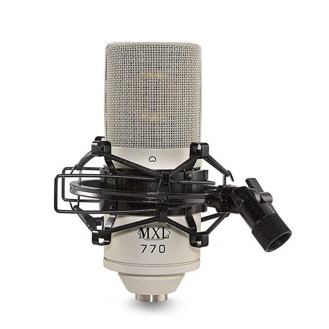 Alt view image 2 of 7 - 770 Condenser Microphone for Podcasting, Singing, Home Studio Recording, Gaming & Streaming | XLR | Large Diaphragm | Cardiod (ViNTAGE WHITE)
