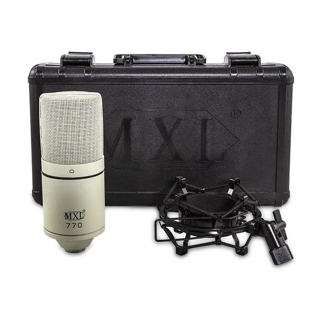 Alt view image 3 of 7 - 770 Condenser Microphone for Podcasting, Singing, Home Studio Recording, Gaming & Streaming | XLR | Large Diaphragm | Cardiod (ViNTAGE WHITE)