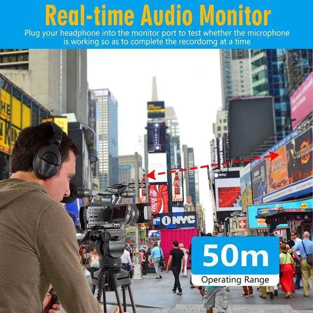 Alt view image 5 of 7 - WM500 UHF Wireless Lavalier Microphone System, 16-Channel Lavalier Lapel Mic with Rechargeable Transmitter and Receiver for Recording YouTube, Interview, Vlogging, Conference - 4 X Transmitters