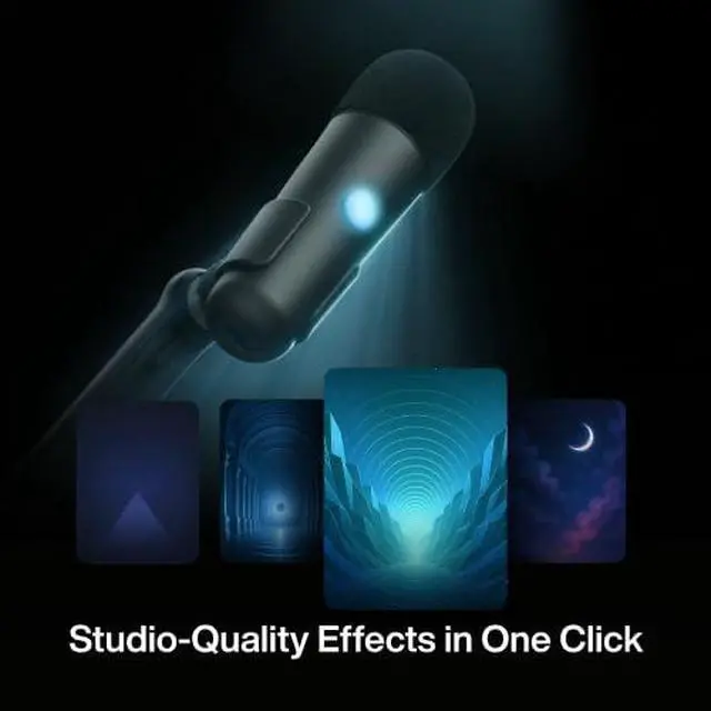 Alt view image 4 of 6 - GENIE Wireless Microphone Set, Cardioid Mic for Karaoke, Compatible with GENIE Stringless Smart Guitar, Adjustable Stand&Suction Mount Included (White)