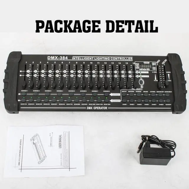 Alt view image 6 of 6 - DMX Controller DMX384 DJ Controller LED Digital Display DMX Console DJ Equipment Stage Light Controller