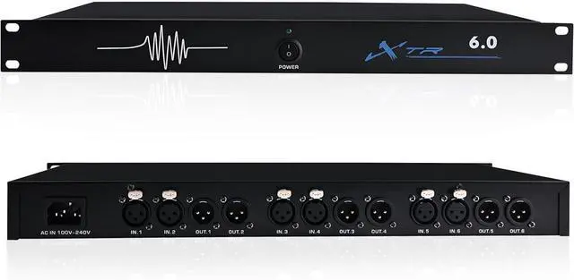 Main image of 6 In 6 Out Feedback Suppressor, DSP Anti-Feedback Audio Processor | DSP Signal Processing; Rack Installation; XLR Input Output; Live Sound Support; PA System Compatibility