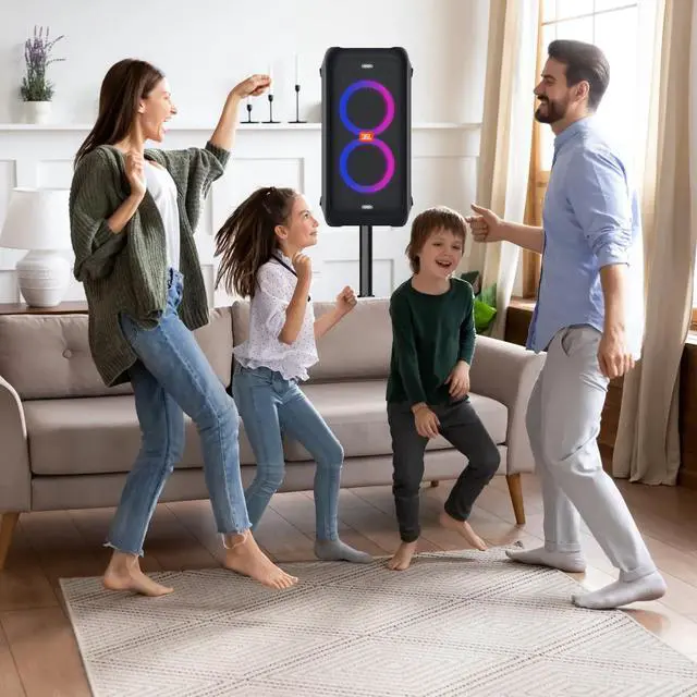 Alt view image 6 of 7 - Speaker Stand for JBL Partybox 110/100/120, Adjustable Height | All-Metal Heavy Base, Holds 44 lbs, Sturdy Floor Stand for JBL Partybox 100/110/120,Household, party, performance