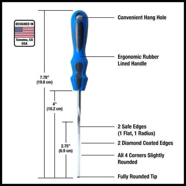 Alt view image 5 of 6 - Diamond Coated Fret Crowning S-File and Fret End Dressing E-File Luthier & Guitar Tech Fret Tool Set (MN873)