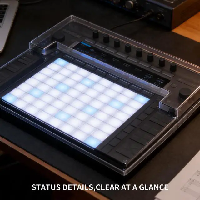 Alt view image 2 of 7 - Polycarbonate Dust Cover for Ableton Push 3, Transparent PC Hard Shell Controller Protective Cover, Dustproof Shockproof Pet-Scratch Spill Resistant for Travel