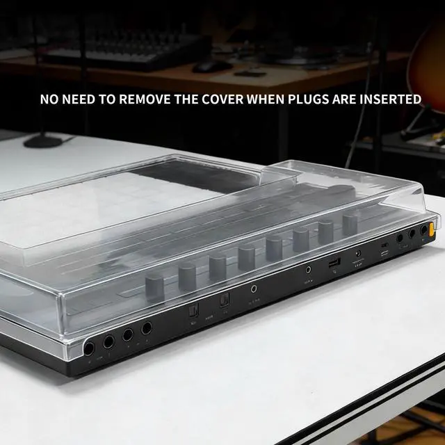 Alt view image 3 of 7 - Polycarbonate Dust Cover for Ableton Push 3, Transparent PC Hard Shell Controller Protective Cover, Dustproof Shockproof Pet-Scratch Spill Resistant for Travel