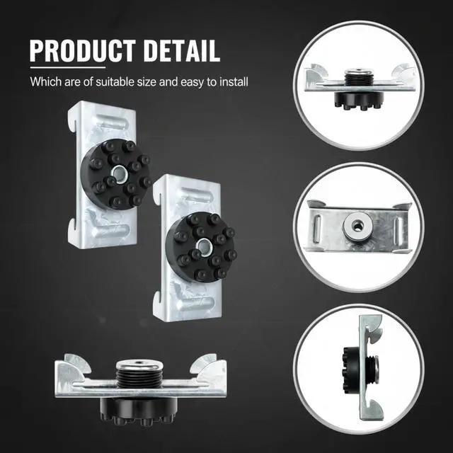 Alt view image 3 of 7 - 100-Pack Soundproofing Clips, Sound Isolation Clips for Walls and Ceilings, Decoupling Resilient Channel Clips for 7/8" Hat Channel, Noise Reduction for Recording Studio Home Office Apartment