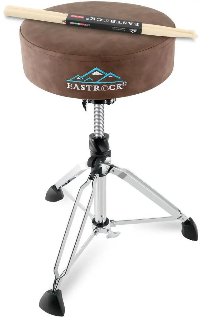 Main image of Drum Throne Drum Stools Padded Rotatable Drum Stool Seat,Height Adjustable Drum Chair for Drummer Adult (Brown)