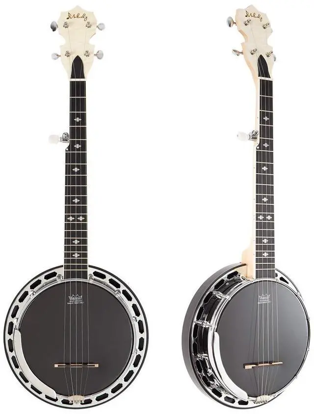 Alt view image 2 of 6 - 5 String Mini Banjo, 28" Portable Travel Maple Banjo Remo Head | 28" Travel Banjo: Compact 5-string banjo with a maple body and premium Remo head. Includes a gig bag, tuner, and picks
