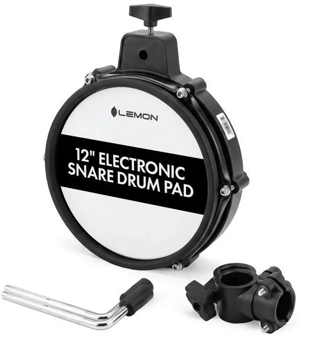 Main image of T550 Electronic Drum Pad - 12 Inch Snare Dual Zone Mesh Head, Compatible with Roland, Alesis Nitro Max, Yamaha DTX, Simmons, Donner, Electric Drum Kit Set Expansion Pad for Electronic Kits