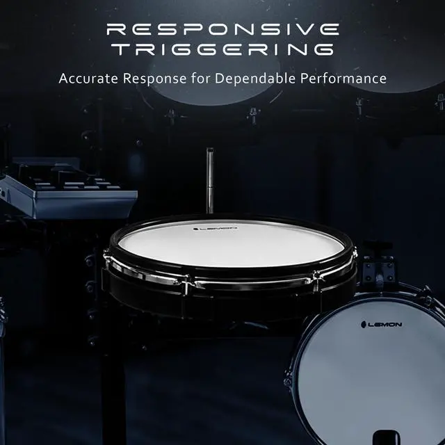 Alt view image 4 of 7 - T550 Electronic Drum Pad - 12 Inch Snare Dual Zone Mesh Head, Compatible with Roland, Alesis Nitro Max, Yamaha DTX, Simmons, Donner, Electric Drum Kit Set Expansion Pad for Electronic Kits