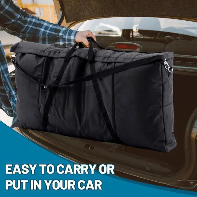 Alt view image 6 of 6 - Dj Facade Booth Carrying Bag Universal Gear Case with Foam Padded Adjustable Shoulder Strap and Handle 48x24x5 in Dj Table Accessories Equipment Bag Portable Stage Art Portfolio LED Screens