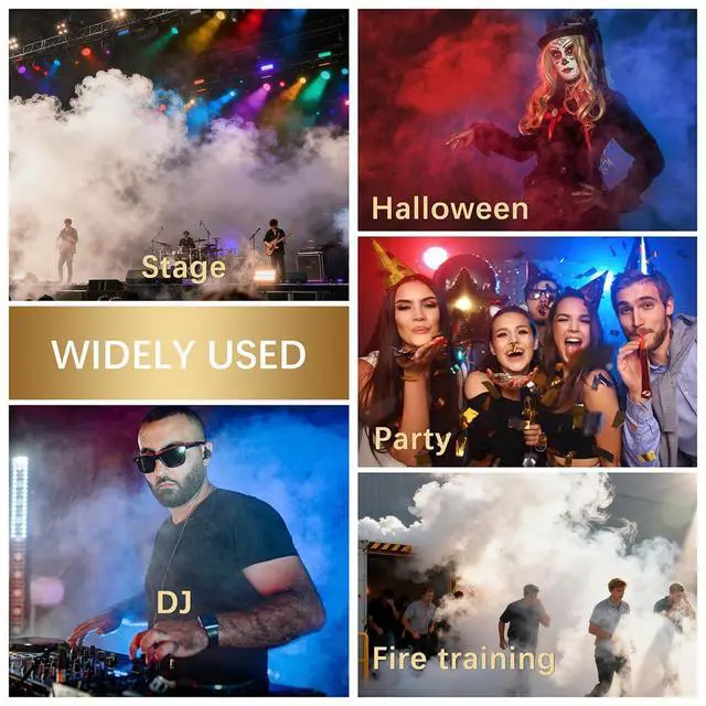 Alt view image 4 of 7 - 3000W Professional Fog Machine with DMX Remote for Stage Halloween | 50000 CFM Output, Timer Function, Adjustable Smoke, Fast Warm-Up, Heavy Steel Build for DJ Party Concert Events