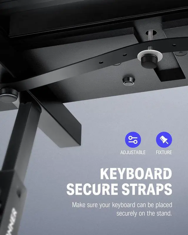 Alt view image 7 of 7 - Keyboard Stand, Z-style Heavy-Duty Piano Stand, Adjustable and Portable Piano Keyboard Stand, Suitable for 54, 61 and 88 Keys Electric Keyboards Digital Pianos