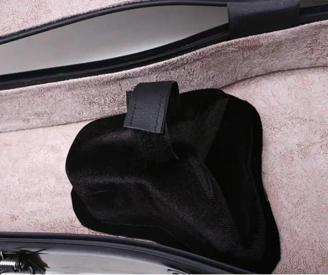 Alt view image 5 of 7 - Dazzling Hard Shell Violin Case 4/4 Full Size Strong Light Flight Carbon Fiber Violin Box with Straps Travel Violin Case (Bronze)