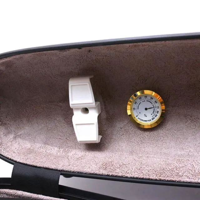Alt view image 6 of 7 - Dazzling Hard Shell Violin Case 4/4 Full Size Strong Flight Carbon Fiber Violin Box with Straps Travel Violin Case (Violet)