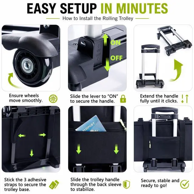 Alt view image 5 of 7 - Rolling DJ Cable Bag with Wheels-Large DJ Equipment Bag with 5 Cable Slots & 3 Removable Dividers, DJ Gig Bag with Laptop Compartment, Microphone Pockets, Travel DJ Gear Organizer for Mixer, Musicians