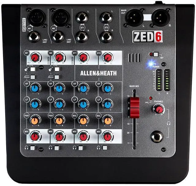 Alt view image 4 of 7 - ZED-6 Ultra Compact 6-Input Audio Mixer (AH-ZED-6)