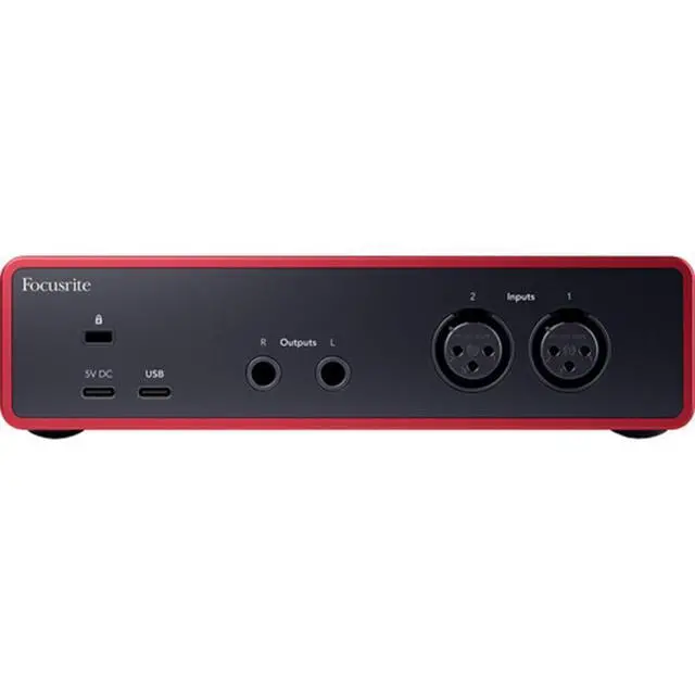Alt view image 6 of 7 - Focusrite Scarlett 2i2 USB-C Audio Interface (4th Gen) Bundle with Polsen HPC-A30 Studio Monitor Headphones, Pop Filter and XLR- XLR Cable