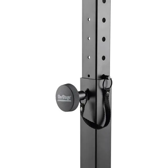 Alt view image 2 of 7 - On-Stage KS6150 Compact MIDI/Synthesizer Utility Stand (for Small Keyboards,Mini Synths,Effects Processors,Samplers,Tablets,DJ Mixers & More, Ergonomic, Capacity 35LBs, Adjustable, Black)