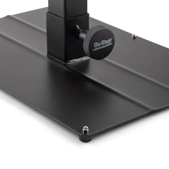 Alt view image 4 of 7 - On-Stage KS6150 Compact MIDI/Synthesizer Utility Stand (for Small Keyboards,Mini Synths,Effects Processors,Samplers,Tablets,DJ Mixers & More, Ergonomic, Capacity 35LBs, Adjustable, Black)