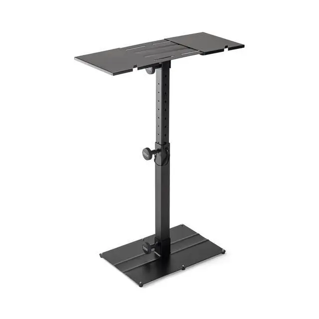 Alt view image 5 of 7 - On-Stage KS6150 Compact MIDI/Synthesizer Utility Stand (for Small Keyboards,Mini Synths,Effects Processors,Samplers,Tablets,DJ Mixers & More, Ergonomic, Capacity 35LBs, Adjustable, Black)